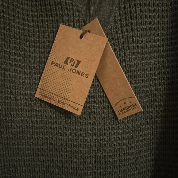 Men’s Size XL PJ Paul Jones Green Crewneck waffle material NEW WITH TAGS! - Picture 2 of 4